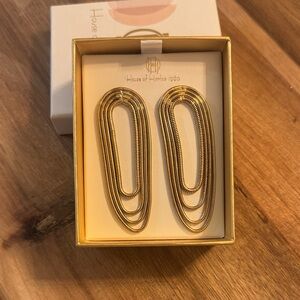 House of Harlow 1960 Layered Gold Earrings